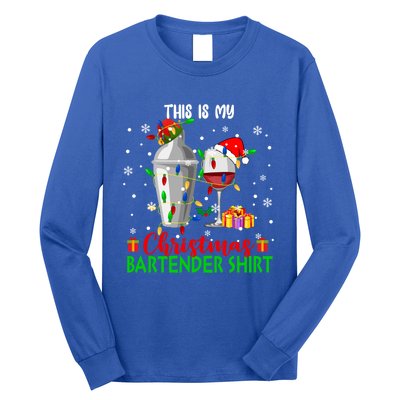 This Is My Xmas Bartender Cool Gift Santa Bartender Tools Gift Long Sleeve Shirt