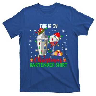 This Is My Xmas Bartender Cool Gift Santa Bartender Tools Gift T-Shirt