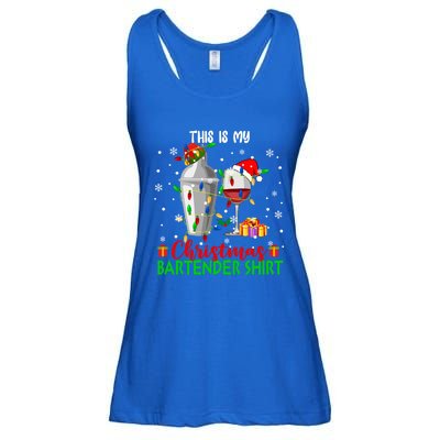 This Is My Xmas Bartender Cool Gift Santa Bartender Tools Gift Ladies Essential Flowy Tank