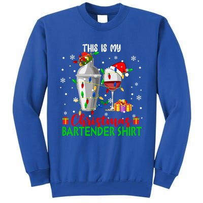 This Is My Xmas Bartender Cool Gift Santa Bartender Tools Gift Tall Sweatshirt