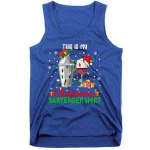 This Is My Xmas Bartender Cool Gift Santa Bartender Tools Gift Tank Top