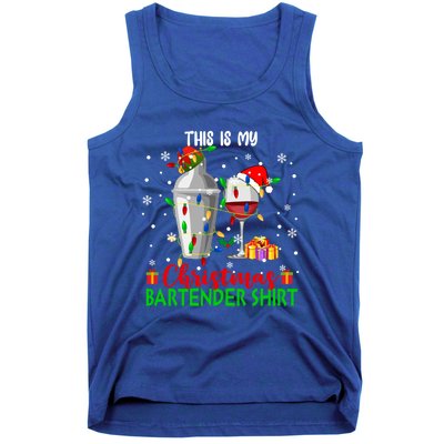 This Is My Xmas Bartender Cool Gift Santa Bartender Tools Gift Tank Top