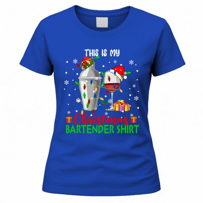 This Is My Xmas Bartender Cool Gift Santa Bartender Tools Gift Women's T-Shirt