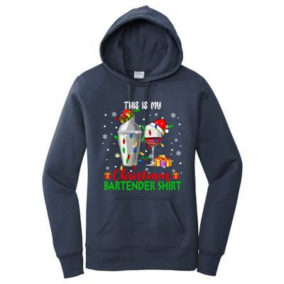 This Is My Xmas Bartender Cool Gift Santa Bartender Tools Gift Women's Pullover Hoodie