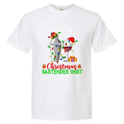 This Is My Xmas Bartender Cool Gift Santa Bartender Tools Gift Garment-Dyed Heavyweight T-Shirt