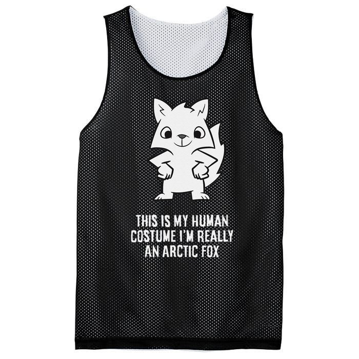 This Is My Human Costume IM Really An Arctic Fox Mesh Reversible Basketball Jersey Tank