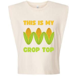 THIS IS MY CROP TOP CORN CROP TOP Garment-Dyed Women's Muscle Tee