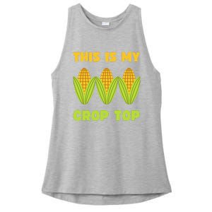 THIS IS MY CROP TOP CORN CROP TOP Ladies PosiCharge Tri-Blend Wicking Tank