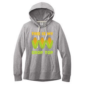 THIS IS MY CROP TOP CORN CROP TOP Women's Fleece Hoodie