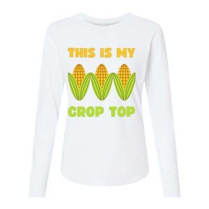 THIS IS MY CROP TOP CORN CROP TOP Womens Cotton Relaxed Long Sleeve T-Shirt