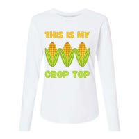 THIS IS MY CROP TOP CORN CROP TOP Womens Cotton Relaxed Long Sleeve T-Shirt