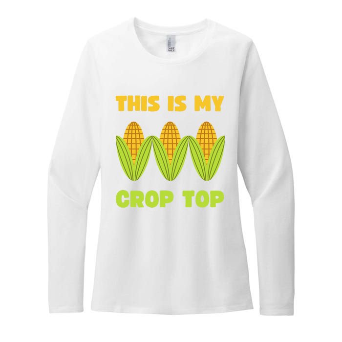 THIS IS MY CROP TOP CORN CROP TOP Womens CVC Long Sleeve Shirt