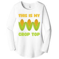 THIS IS MY CROP TOP CORN CROP TOP Women's Perfect Tri Tunic Long Sleeve Shirt