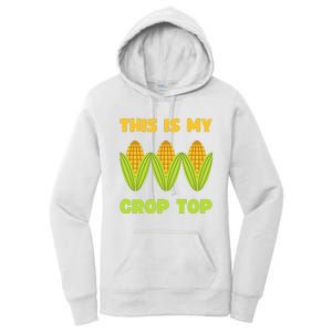 THIS IS MY CROP TOP CORN CROP TOP Women's Pullover Hoodie