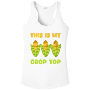 THIS IS MY CROP TOP CORN CROP TOP Ladies PosiCharge Competitor Racerback Tank