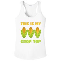 THIS IS MY CROP TOP CORN CROP TOP Ladies PosiCharge Competitor Racerback Tank