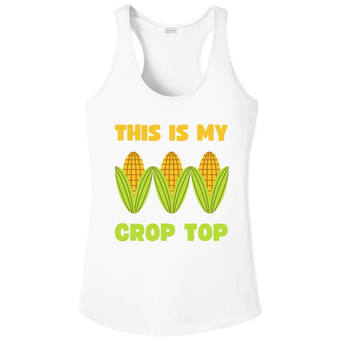 THIS IS MY CROP TOP CORN CROP TOP Ladies PosiCharge Competitor Racerback Tank