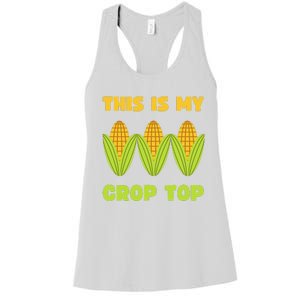 THIS IS MY CROP TOP CORN CROP TOP Women's Racerback Tank