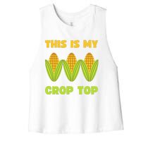 THIS IS MY CROP TOP CORN CROP TOP Women's Racerback Cropped Tank