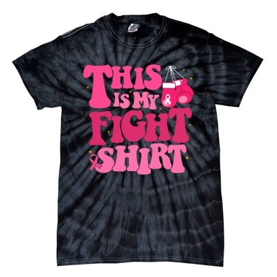 This Is My Fight Breast Cancer Ribbon Support Tie-Dye T-Shirt