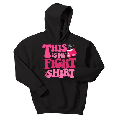 This Is My Fight Breast Cancer Ribbon Support Kids Hoodie