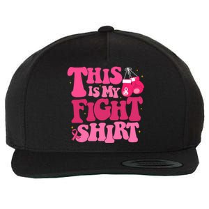 This Is My Fight Breast Cancer Ribbon Support Wool Snapback Cap