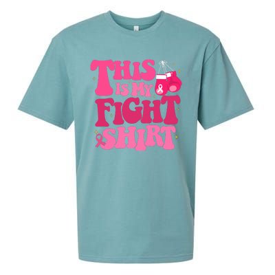 This Is My Fight Breast Cancer Ribbon Support Sueded Cloud Jersey T-Shirt