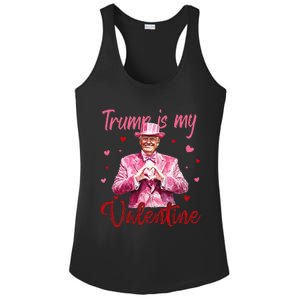 Trump Is My Valentine Heart Funny Trump Lover Supporter Ladies PosiCharge Competitor Racerback Tank