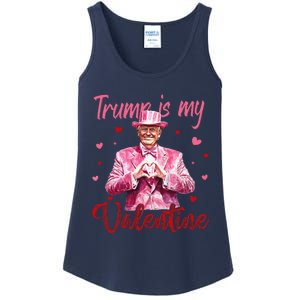 Trump Is My Valentine Heart Funny Trump Lover Supporter Ladies Essential Tank