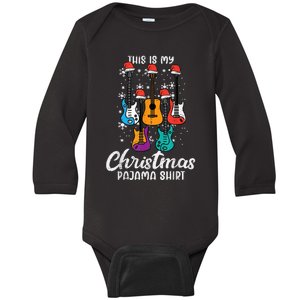 This Is My Christmas Shirt Guitar Xmas Music  Wo Kid Baby Long Sleeve Bodysuit