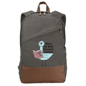 This Is My Book Character Costume Funny Pigeon Reading Cotton Canvas Backpack