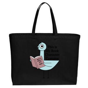 This Is My Book Character Costume Funny Pigeon Reading Cotton Canvas Jumbo Tote