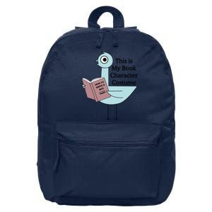 This Is My Book Character Costume Funny Pigeon Reading 16 in Basic Backpack