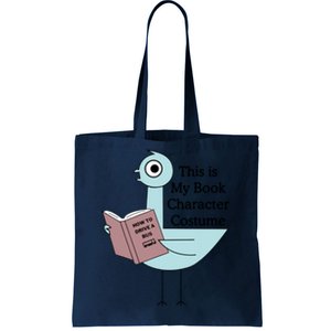 This Is My Book Character Costume Funny Pigeon Reading Tote Bag