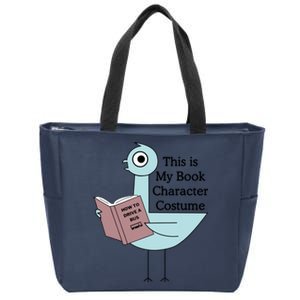 This Is My Book Character Costume Funny Pigeon Reading Zip Tote Bag