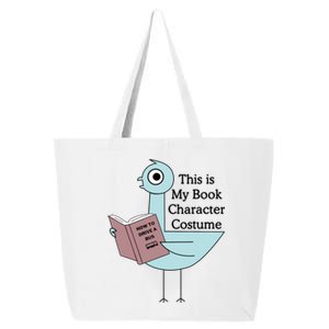 This Is My Book Character Costume Funny Pigeon Reading 25L Jumbo Tote