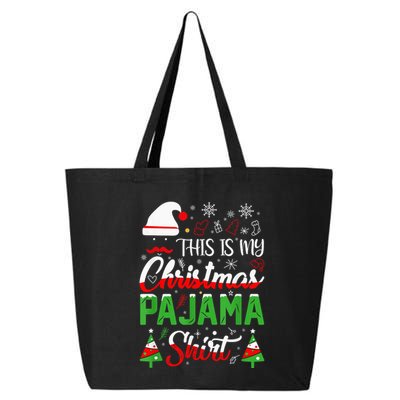 This Is My Christmas Pajama Shirt Xmas Family 25L Jumbo Tote