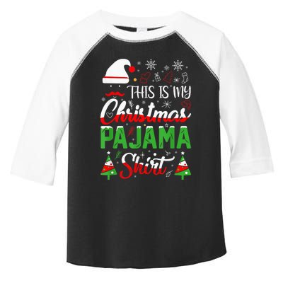 This Is My Christmas Pajama Shirt Xmas Family Toddler Fine Jersey T-Shirt