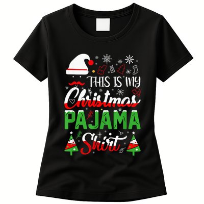 This Is My Christmas Pajama Shirt Xmas Family Womens T-Shirt