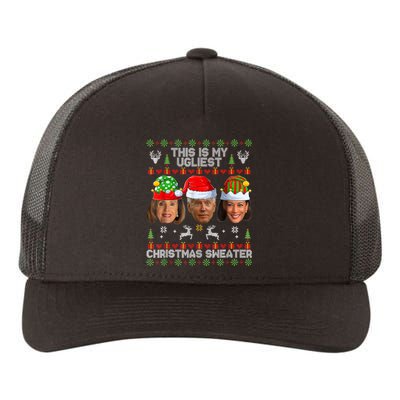 This Is My Ugliest Christmas Antibiden Sweater Funny Xmas Yupoong Adult 5-Panel Trucker Hat