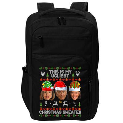 This Is My Ugliest Christmas Antibiden Sweater Funny Xmas Impact Tech Backpack