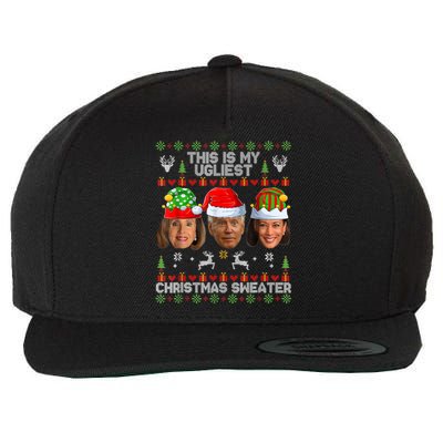 This Is My Ugliest Christmas Antibiden Sweater Funny Xmas Wool Snapback Cap