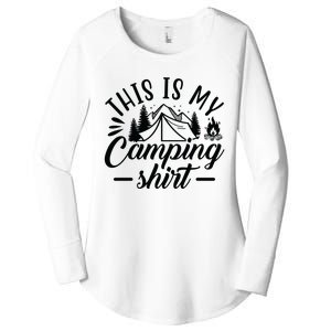 This Is My Camping Gift Funny Statet Saying Funny Gift Women's Perfect Tri Tunic Long Sleeve Shirt