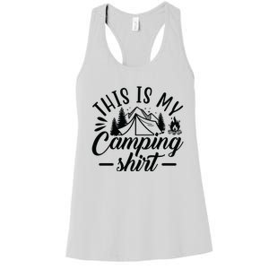 This Is My Camping Gift Funny Statet Saying Funny Gift Women's Racerback Tank