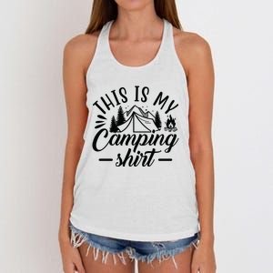 This Is My Camping Gift Funny Statet Saying Funny Gift Women's Knotted Racerback Tank