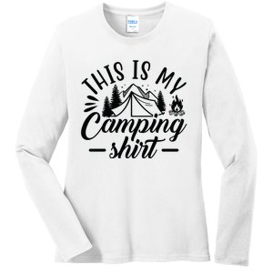 This Is My Camping Gift Funny Statet Saying Funny Gift Ladies Long Sleeve Shirt