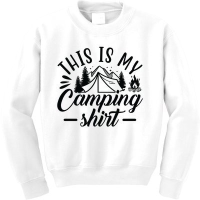 This Is My Camping Gift Funny Statet Saying Funny Gift Kids Sweatshirt