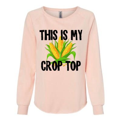 This Is My Crop Top Hilarious Funny Meme Womens California Wash Sweatshirt