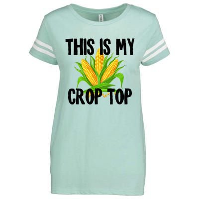 This Is My Crop Top Hilarious Funny Meme Enza Ladies Jersey Football T-Shirt