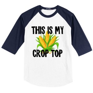 This Is My Crop Top Hilarious Funny Meme Baseball Sleeve Shirt